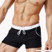 Men's Beach Swimming Trunks Slim Wear Fitness Shorts Boxer Brief Swimsuit Swim Underwear Boardshorts with Pocket Black B07P8PB4KS